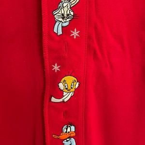 Warner Brother’s one piece pajama, holiday pajama, onesie pj